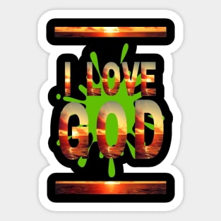 I LOVE GOD Sticker